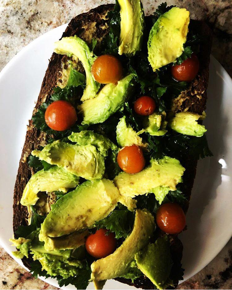 Breakfast of Avocado Sandwich with Chillioil